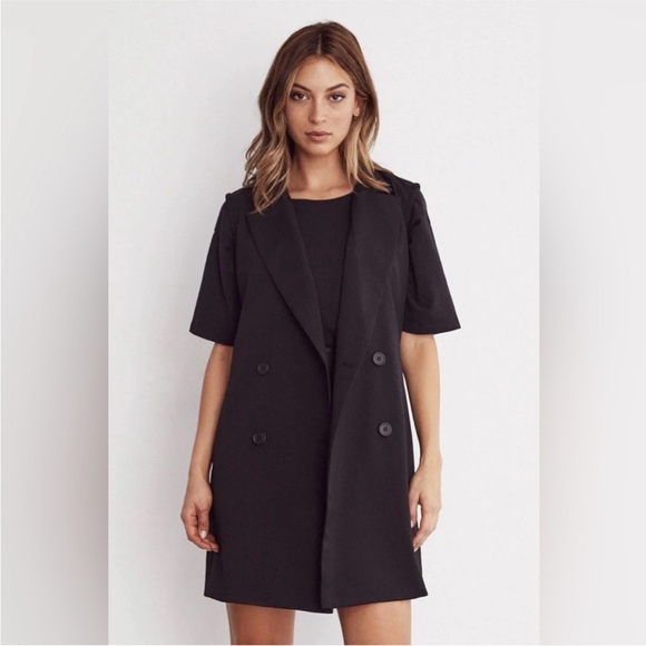 Vetta Blazer Dress x-small In Black NWOT - Picture 3 of 6